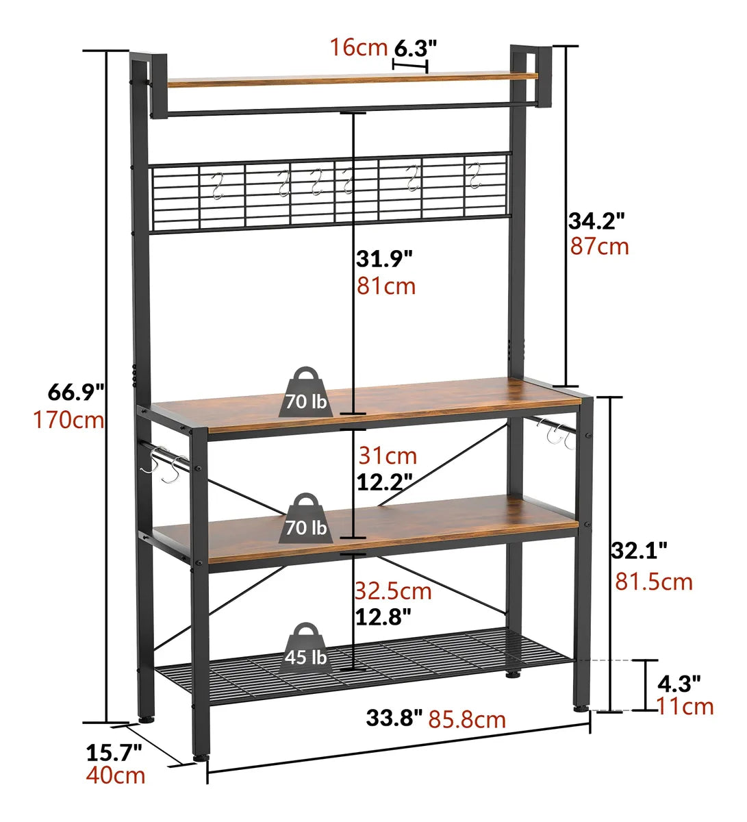 Mueble Cocina Rack Armario Colgar Estantería Organizador