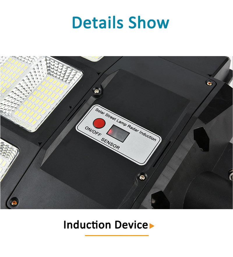 Foco Solar Led 400w Exterior C/ Sensor Y Control Brazo Metal
