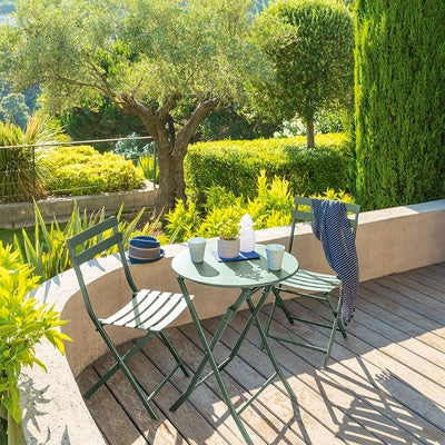 Juego De Jardín Balcón Exterior Mesa Y Sillas Patio Terraza