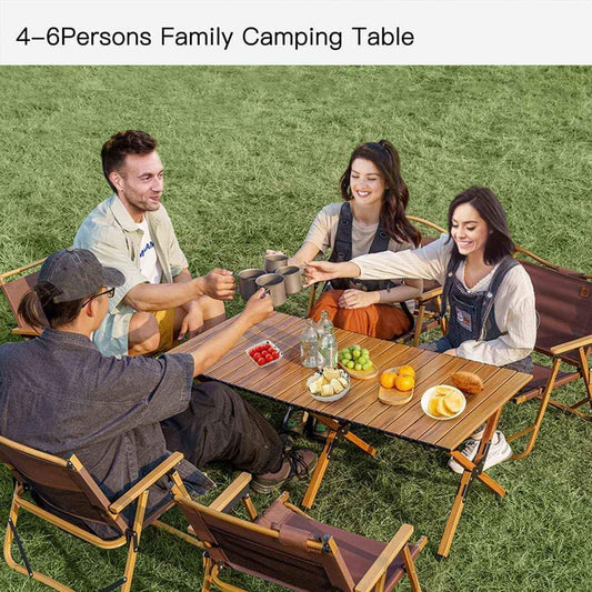 Mesa Portátil Plegable 1.20 Acero Camping Jardín Premium