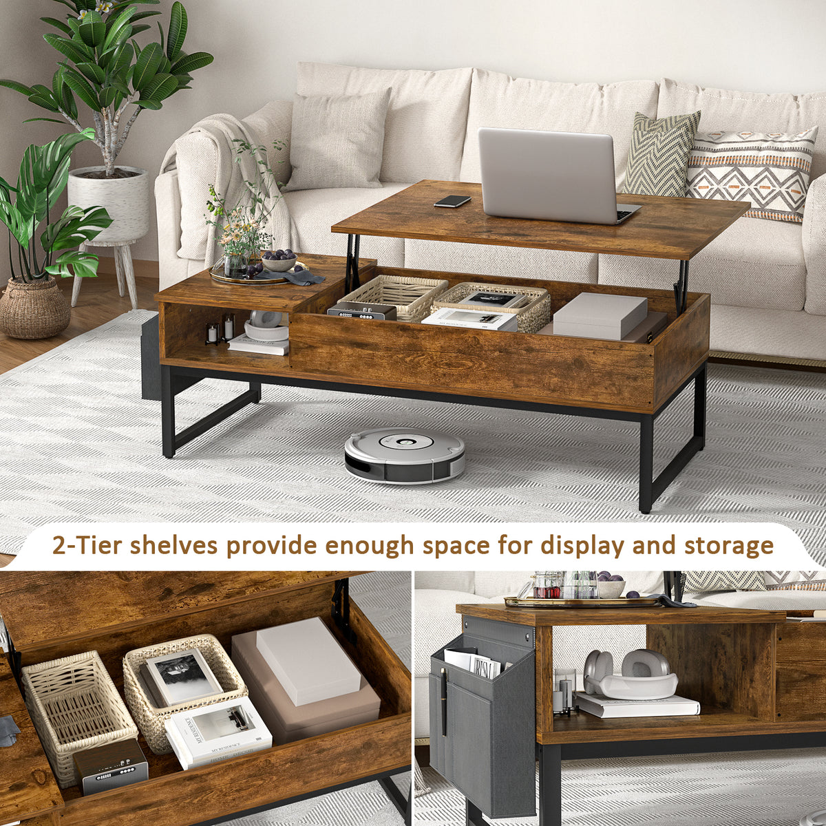 Mesa Ratona De Centro Elevable Living