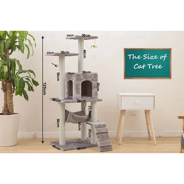 Rascador Para Gatos Torre Tres Pisos