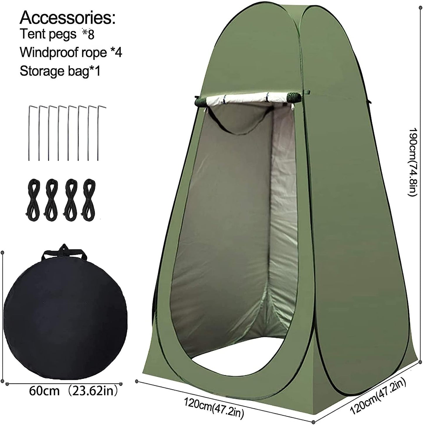 Carpa Tienda Caseta Baño Vestidor Portátil Plegable Camping