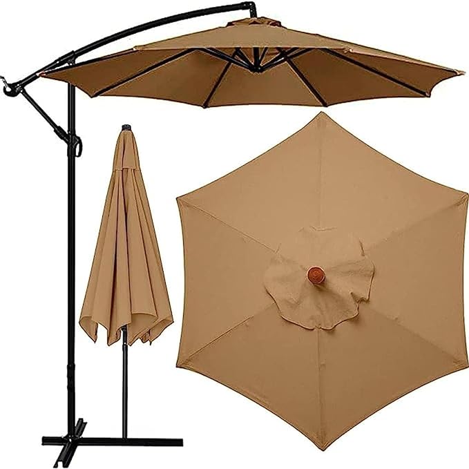 Sombrilla 2.70 Impermeable Filtro UV C/base Patio Jardín