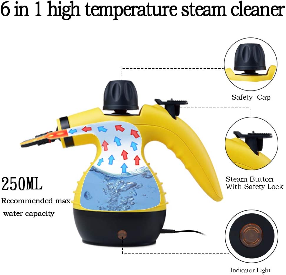 Limpiador A Vapor Piso Baño Vidrios Vaporera Con Accesorios
