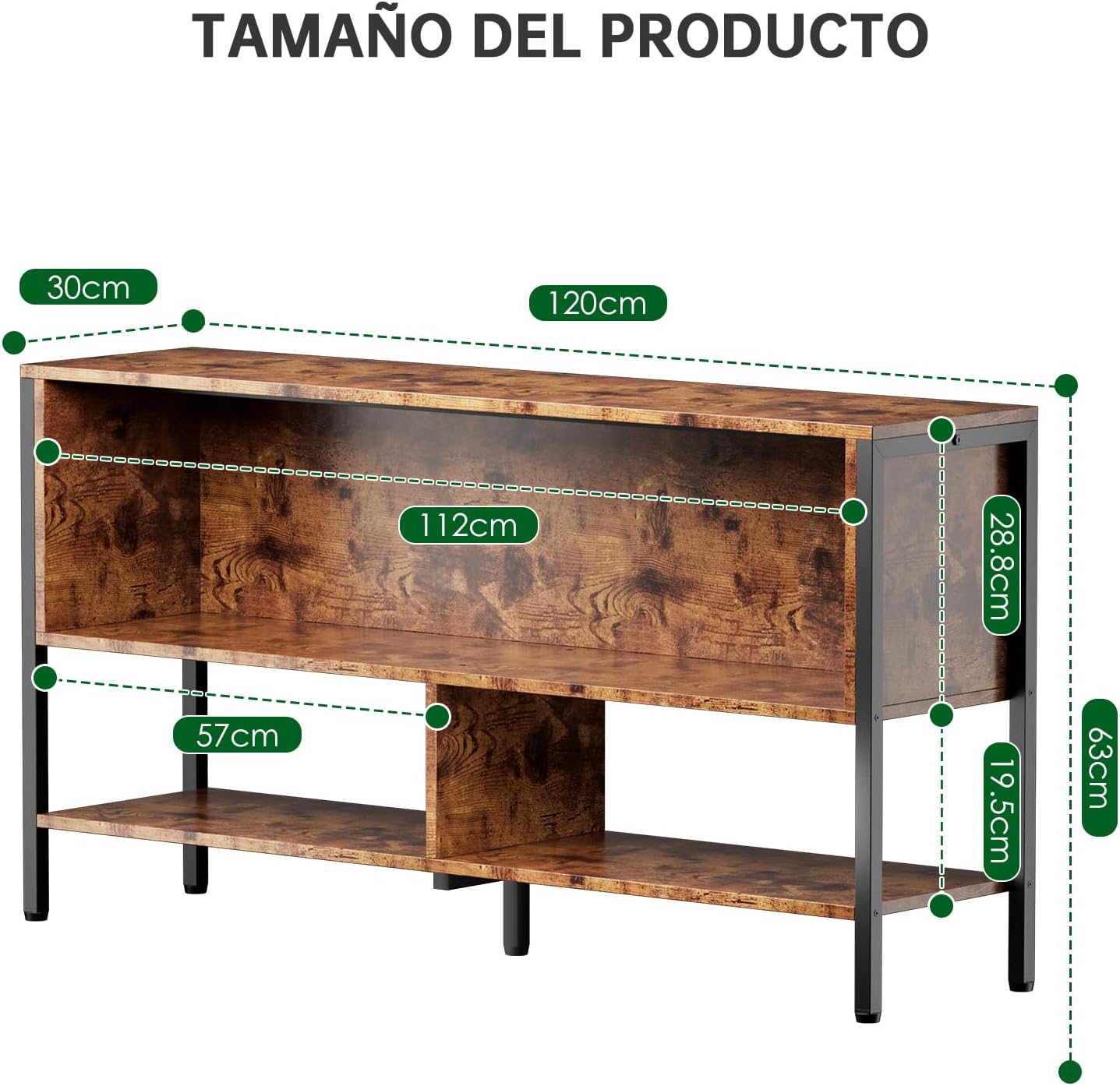 Rack Mueble Para Tv Con Estantes Minimalista Living
