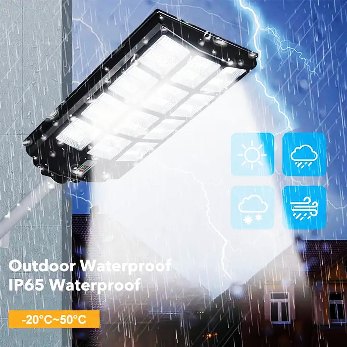 Foco Led Solar 800w Con Control + Soporte