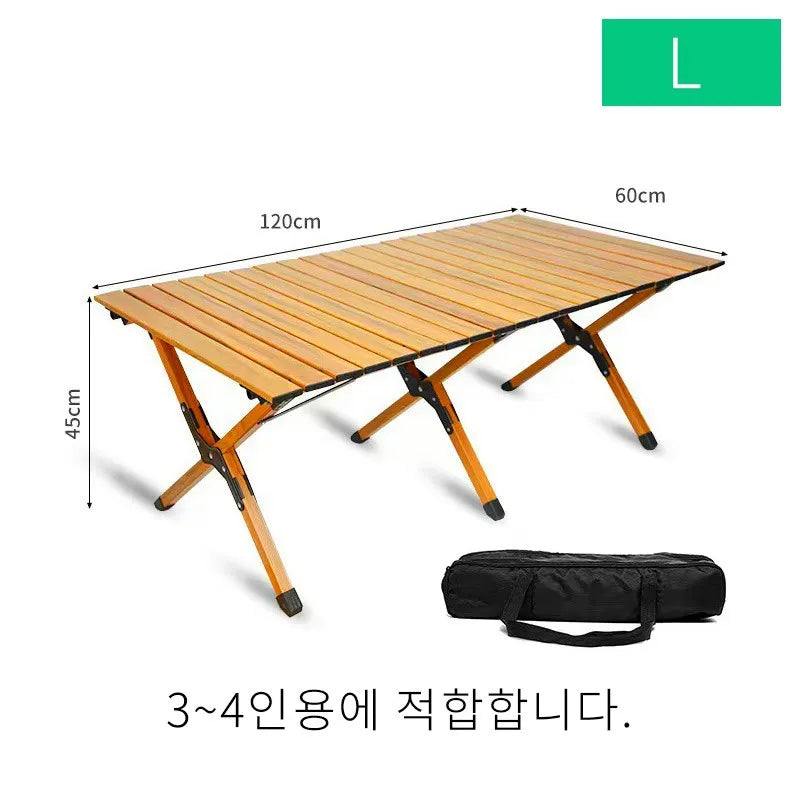 Mesa Portátil Plegable 1.20 Acero Camping Jardín Premium