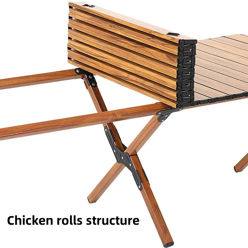 Mesa Portátil Plegable 1.20 Acero Camping Jardín Premium