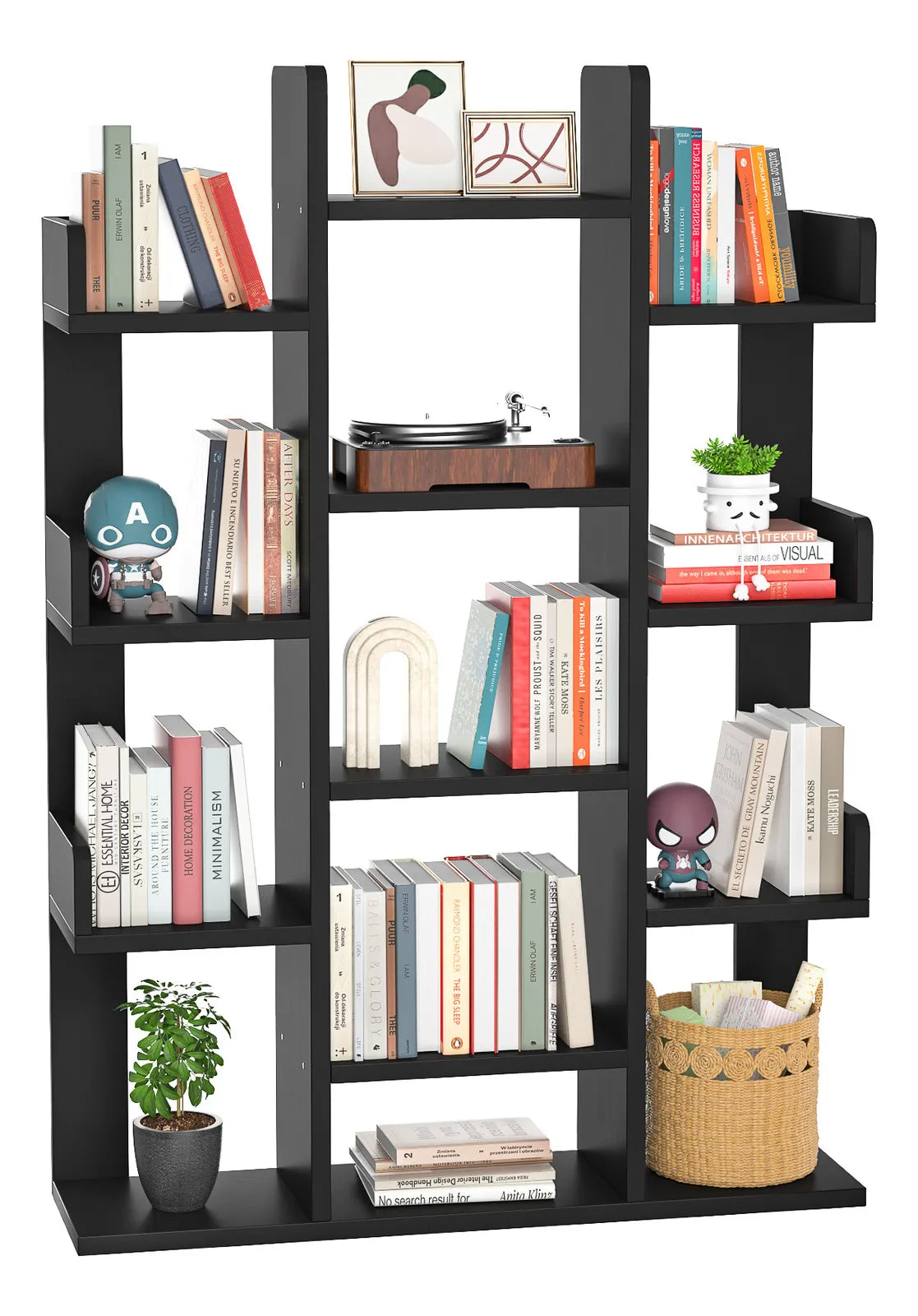 Estantería Repisa Biblioteca Berdeal 3 Columnas Mdf 140x86