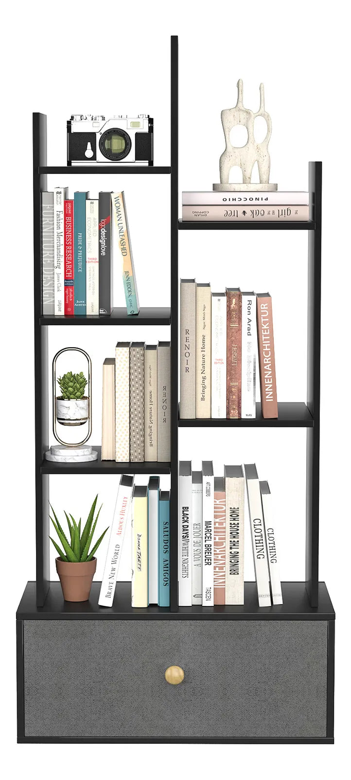 Estantería Biblioteca Repisa 7 Estantes 1 Cajón