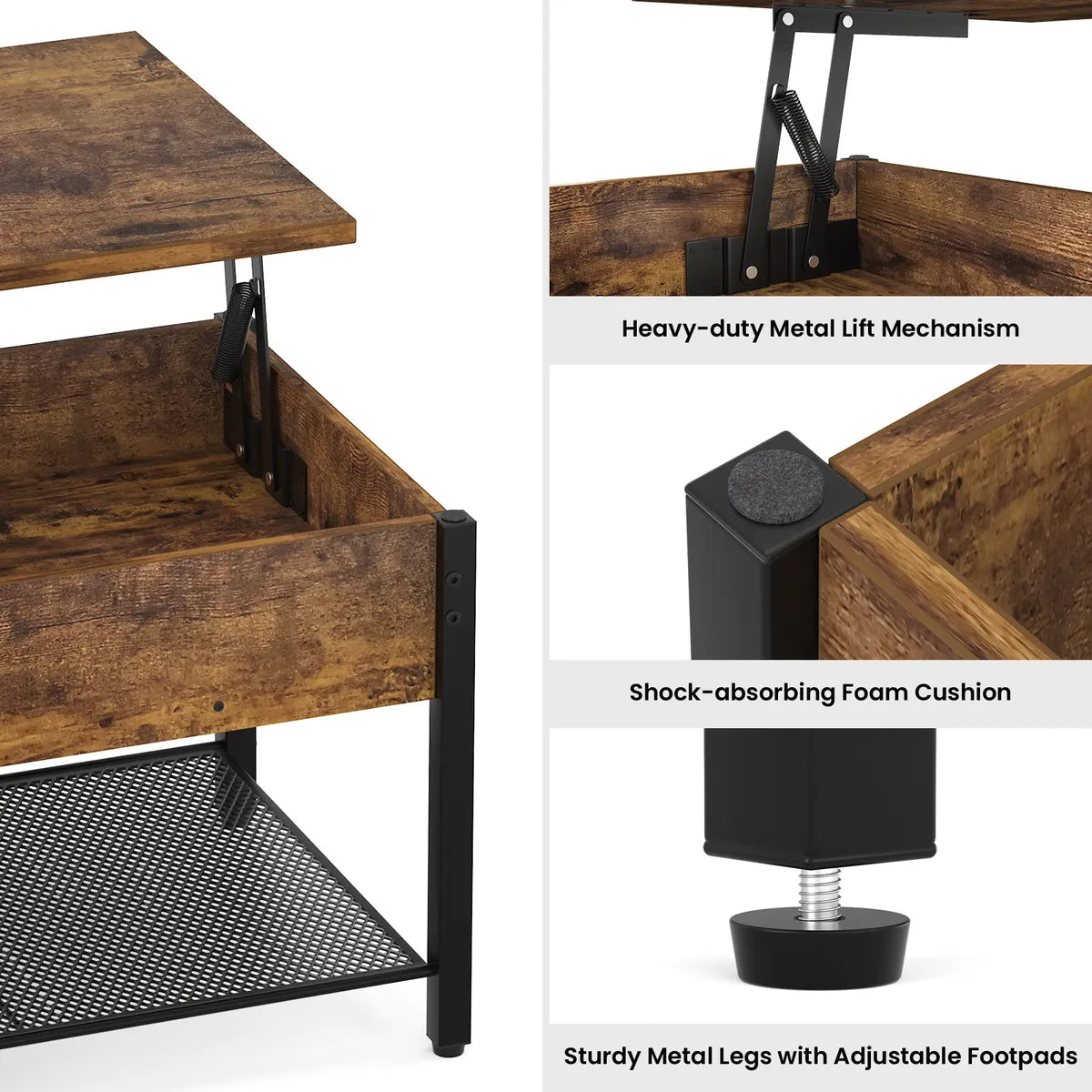 Mesa Ratona De Centro Con Tapa Aérea Multifunción Berdeal