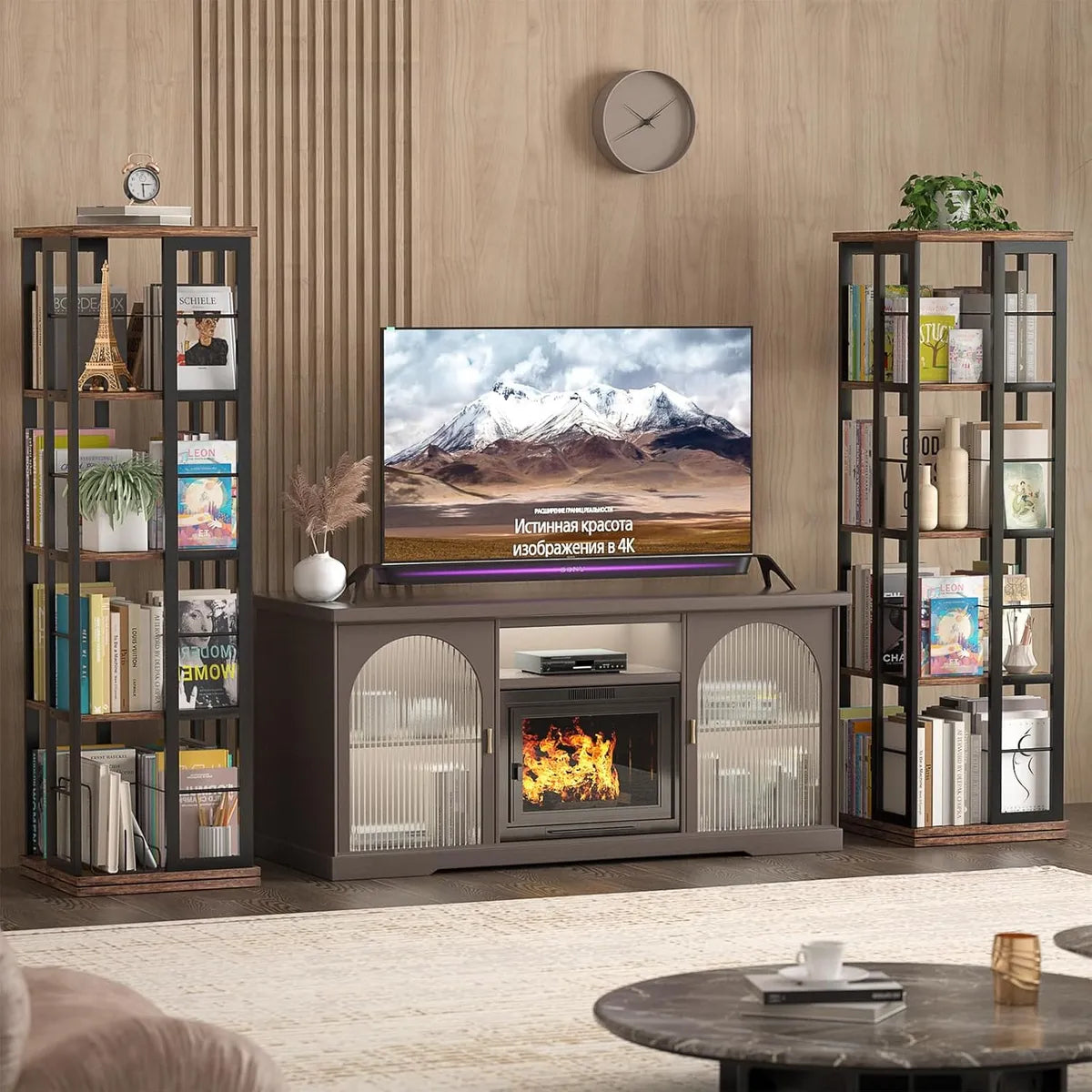 Estantería Giratoria Rústica Berdeal 4 Niveles