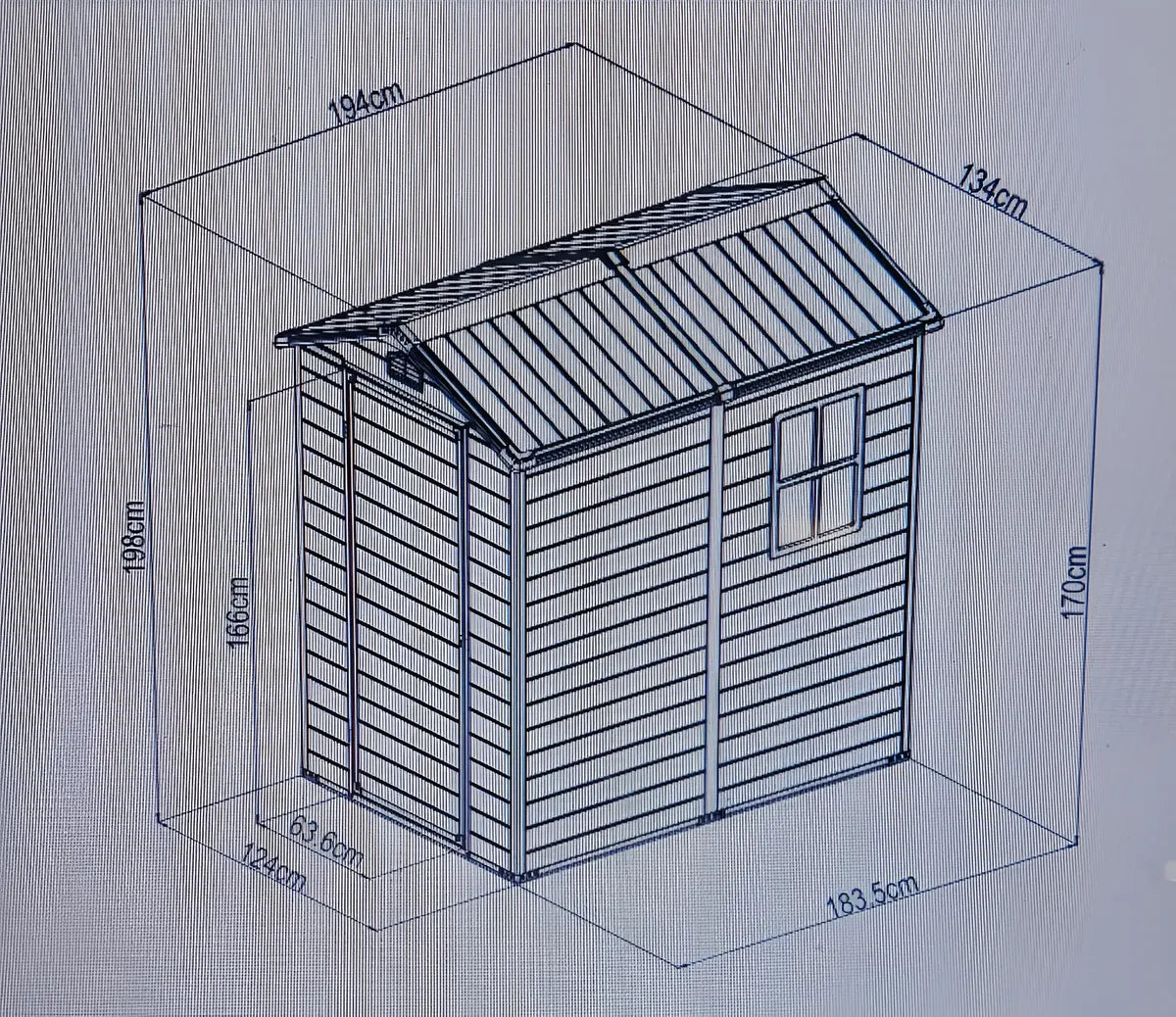 Galpón Cobertizo De Jardín 2.5m2 Polipropileno Con Piso