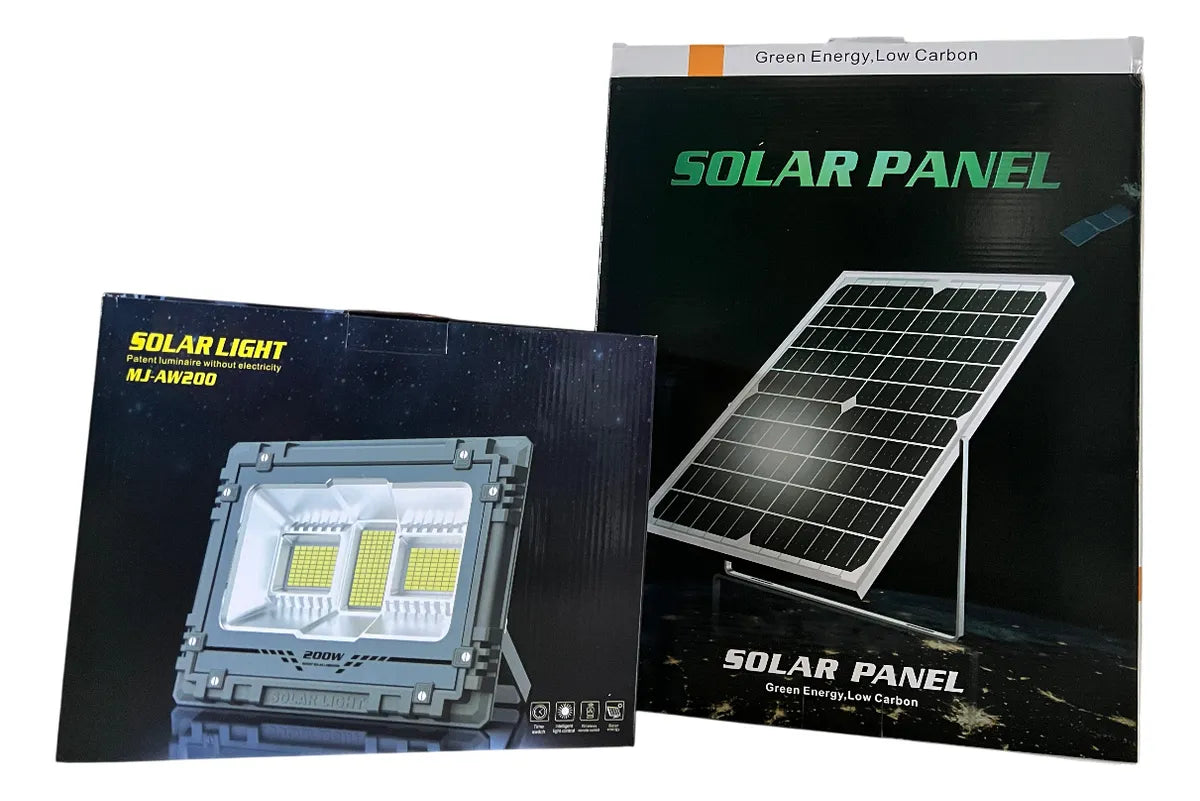 Foco Reflector Solar 200w Rgb Panel Y Control + Bluetooth