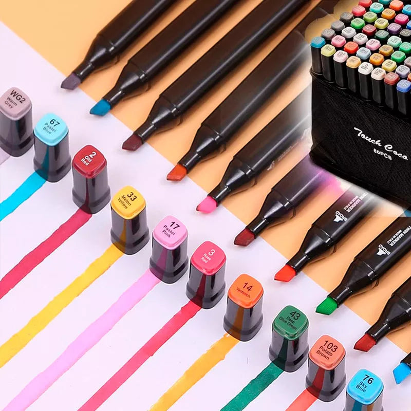 Marcador Doble Punta Touch Pack80