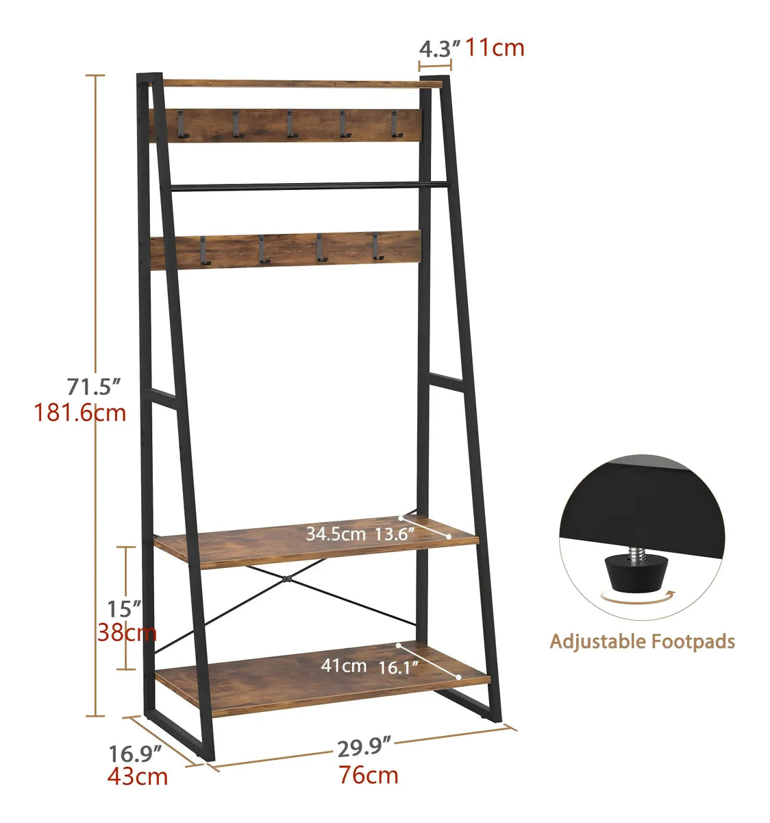 Perchero Despojador Estantes Ropa Dormitorio Living