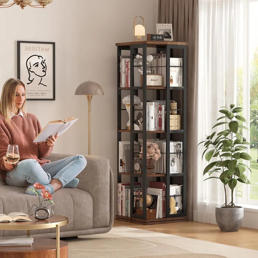 Estantería Giratoria Rústica Berdeal 4 Niveles