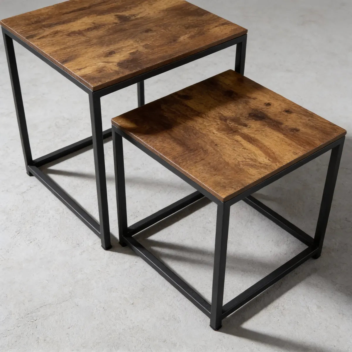 Juego De 2 Mesa Nido Ratona Centro Living De Madera
