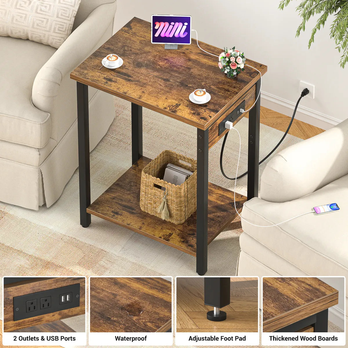 Mesas Auxiliares X 2 Living Dormitorio