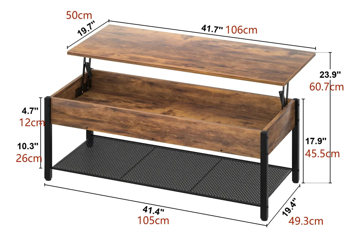 Mesa Ratona De Centro Con Tapa Aérea Multifunción Berdeal