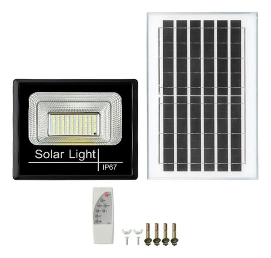 Foco Solar 120w Reflector Ip67 C/ Panel Y Control Remoto