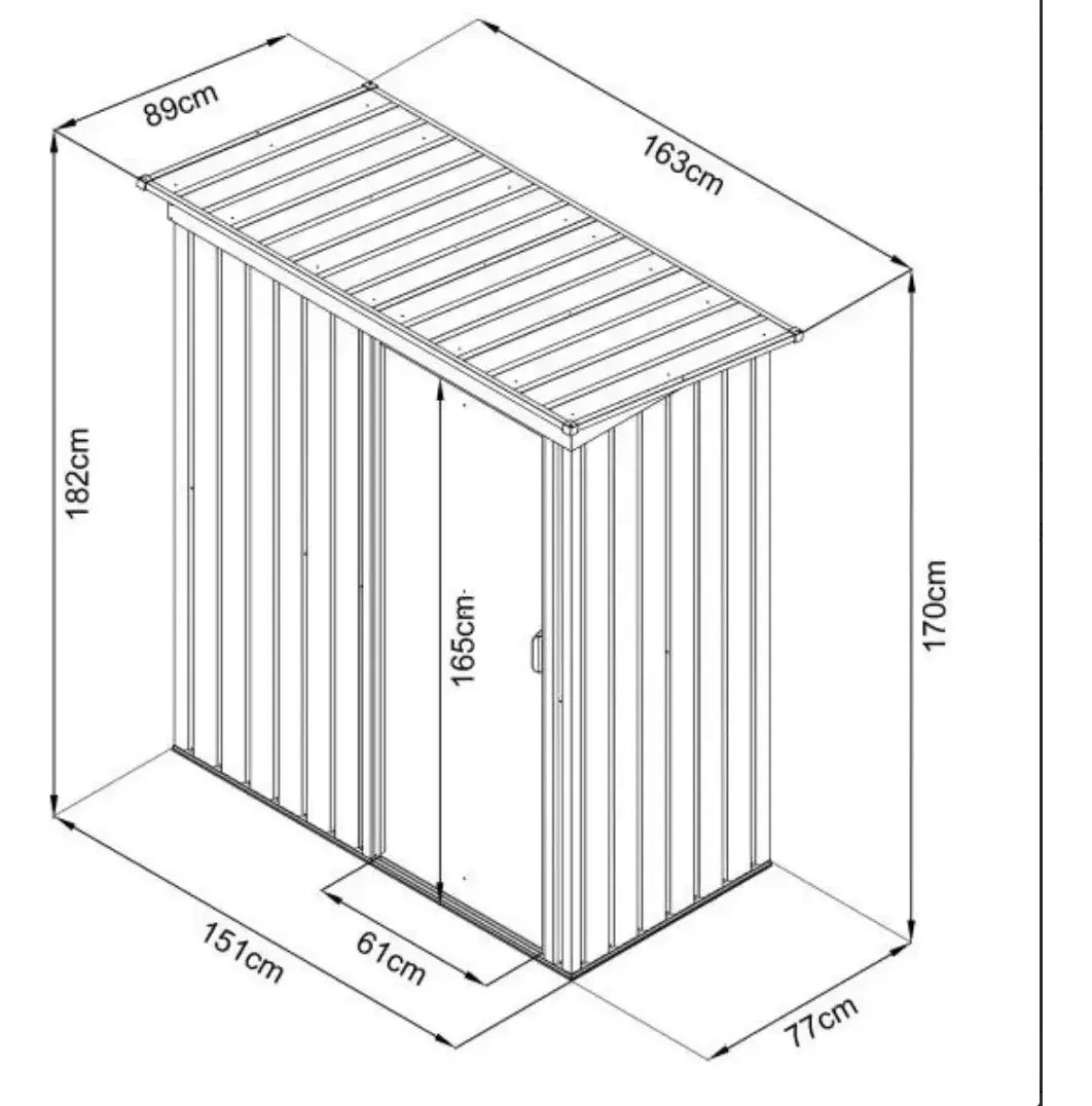 Galpón Caseta Galvanizada 1.5 m2