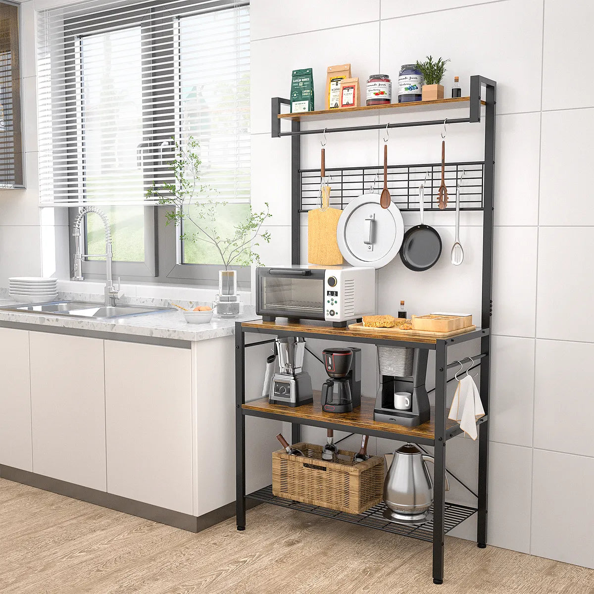 Mueble Cocina Rack Armario Colgar Estantería Organizador