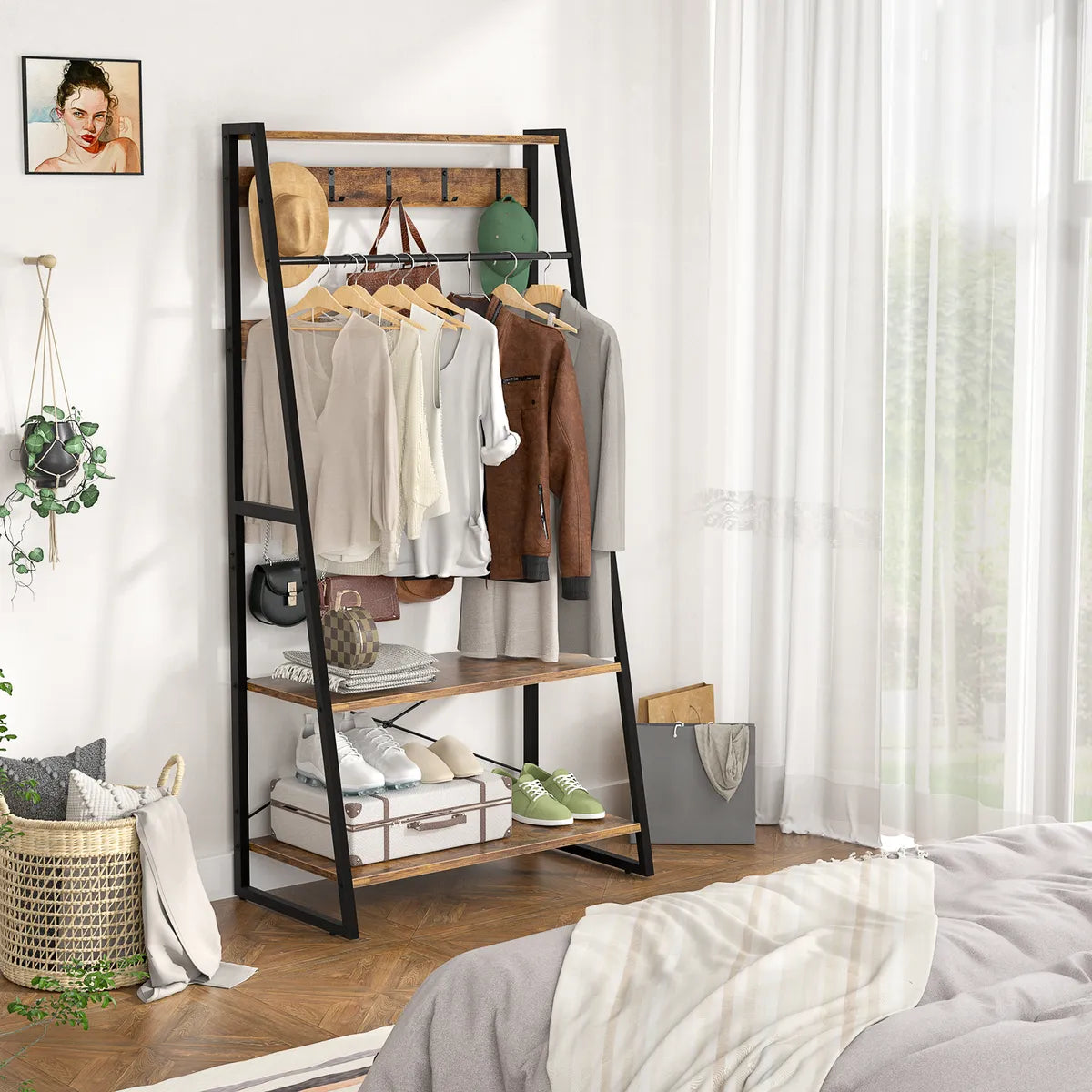 Perchero Despojador Estantes Ropa Dormitorio Living
