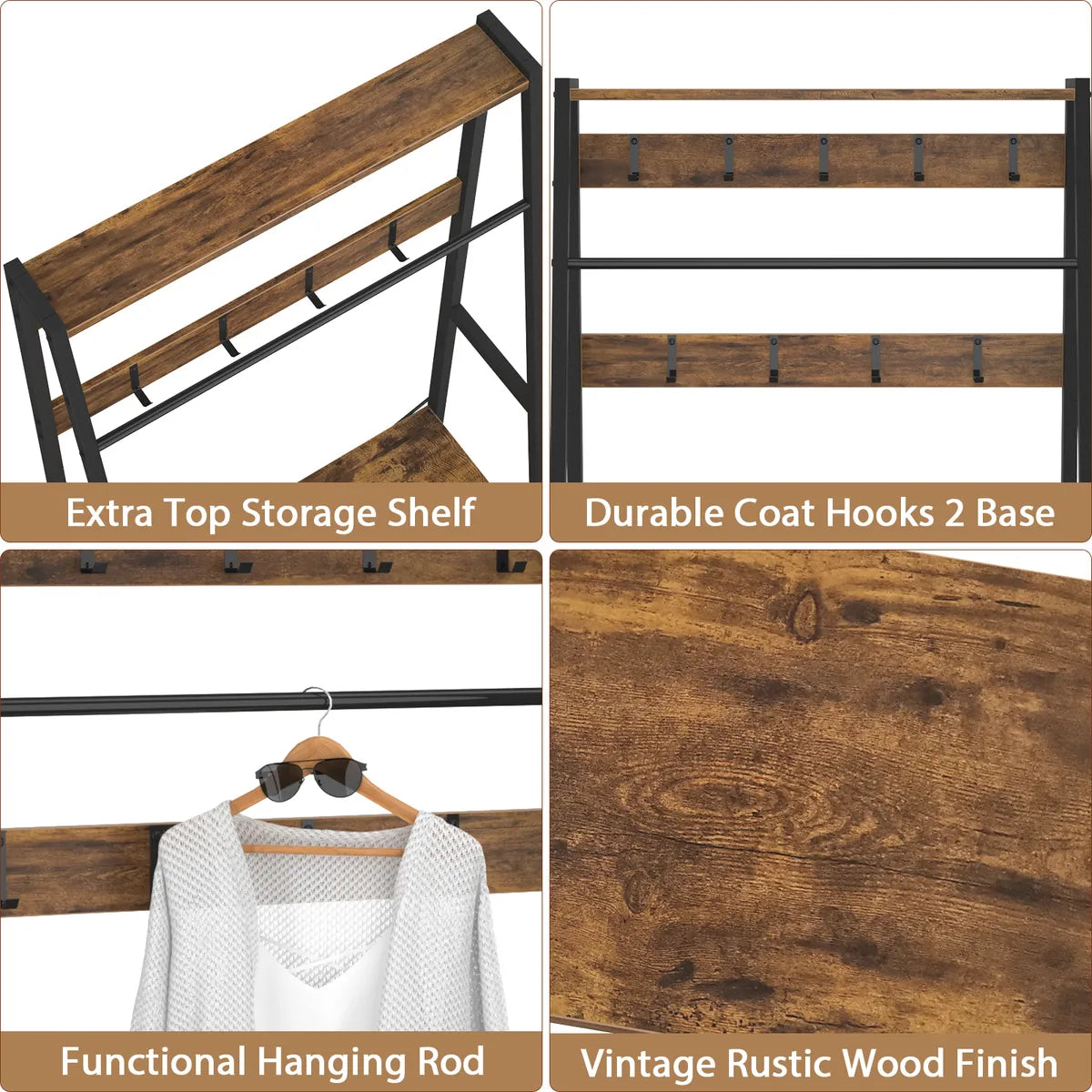 Perchero Despojador Estantes Ropa Dormitorio Living