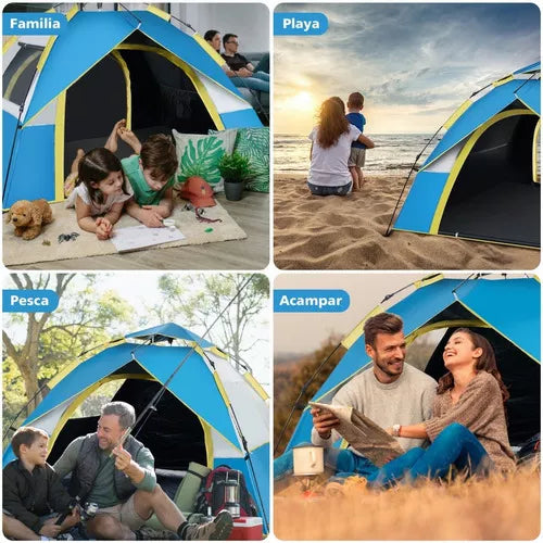 Carpa Camping 2 Personas Instalación Automática Mosquitero