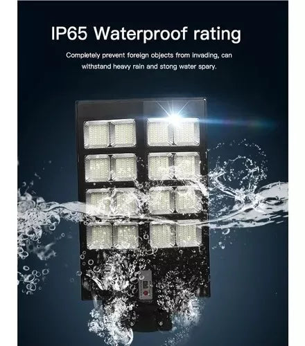 Foco Solar Led 400w Exterior C/ Sensor Y Control Brazo Metal