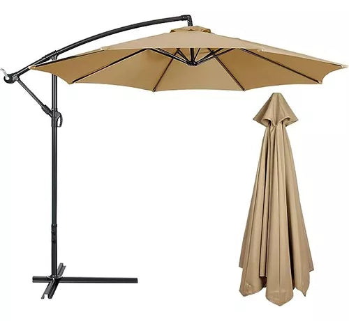 Sombrilla 2.70 Impermeable Filtro UV C/base Patio Jardín