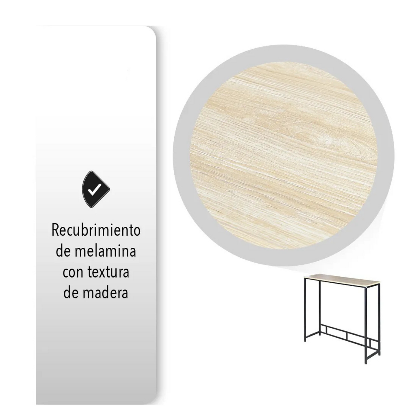 Mesa Alta De Apoyo Arrime Recibidor De Pared