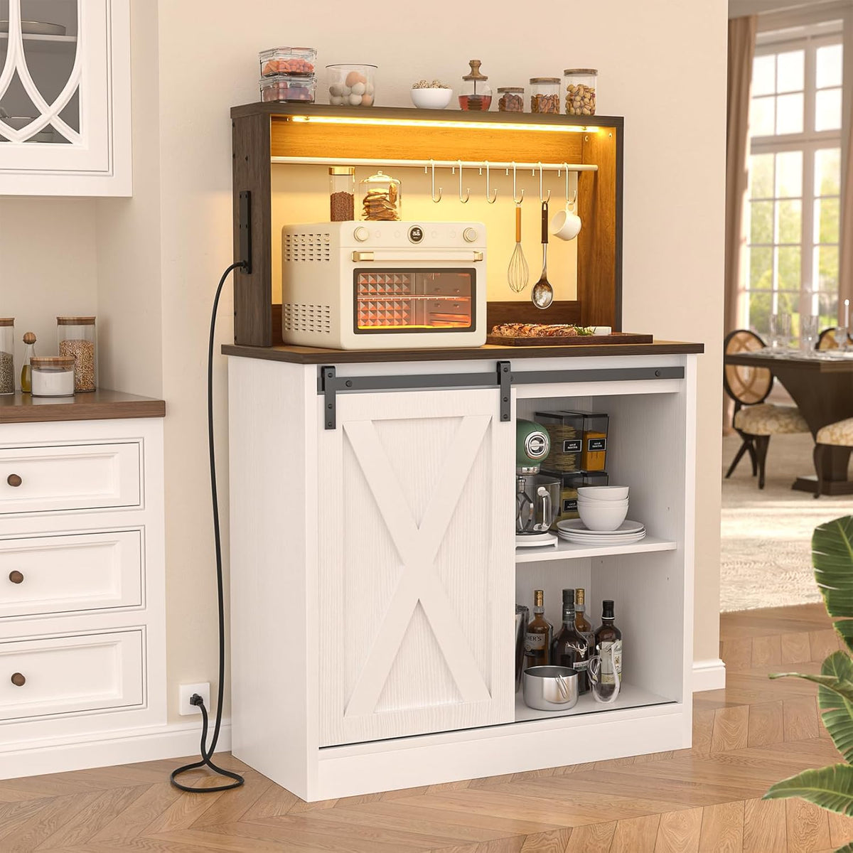 Mueble Bar Rustico Led Puerta Granero - PRÓXIMO INGRESO