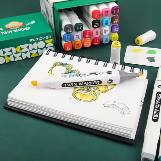 Marcadores Profesionales Doble Punta Mobee 24 Colores