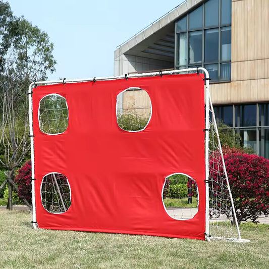 Arco de futbol con red de portería