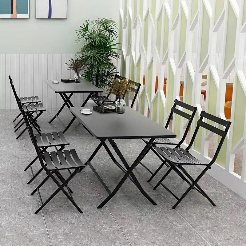 Mesa Plegable Y 4 Sillas Acero