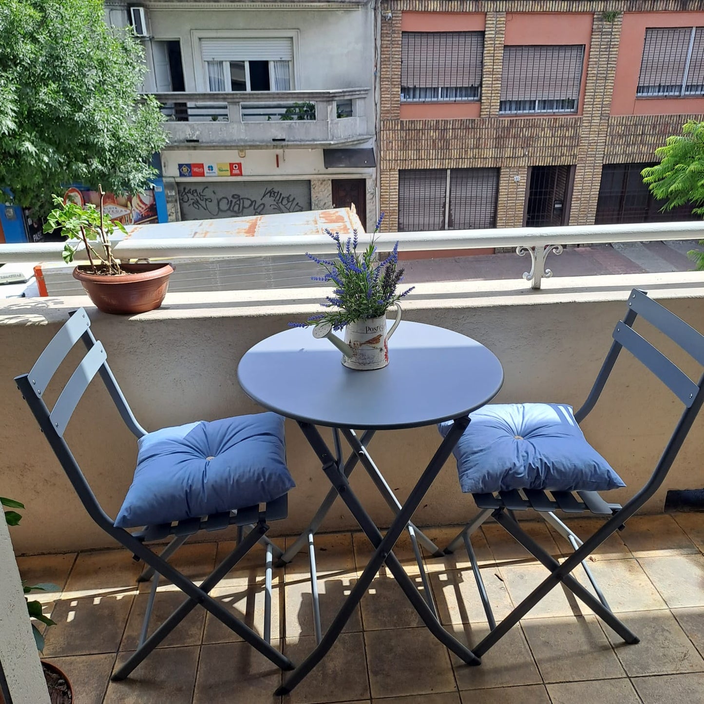 Juego De Jardín Balcón Exterior Mesa Y Sillas Patio Terraza