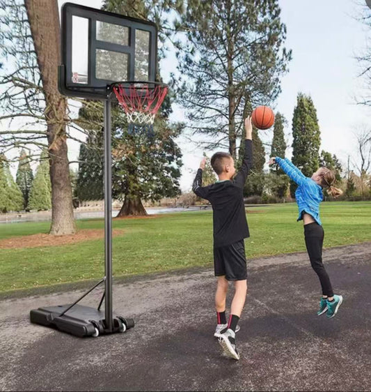 Tablero Acrílico Y Aro Basketball Altura Regulable Premium
