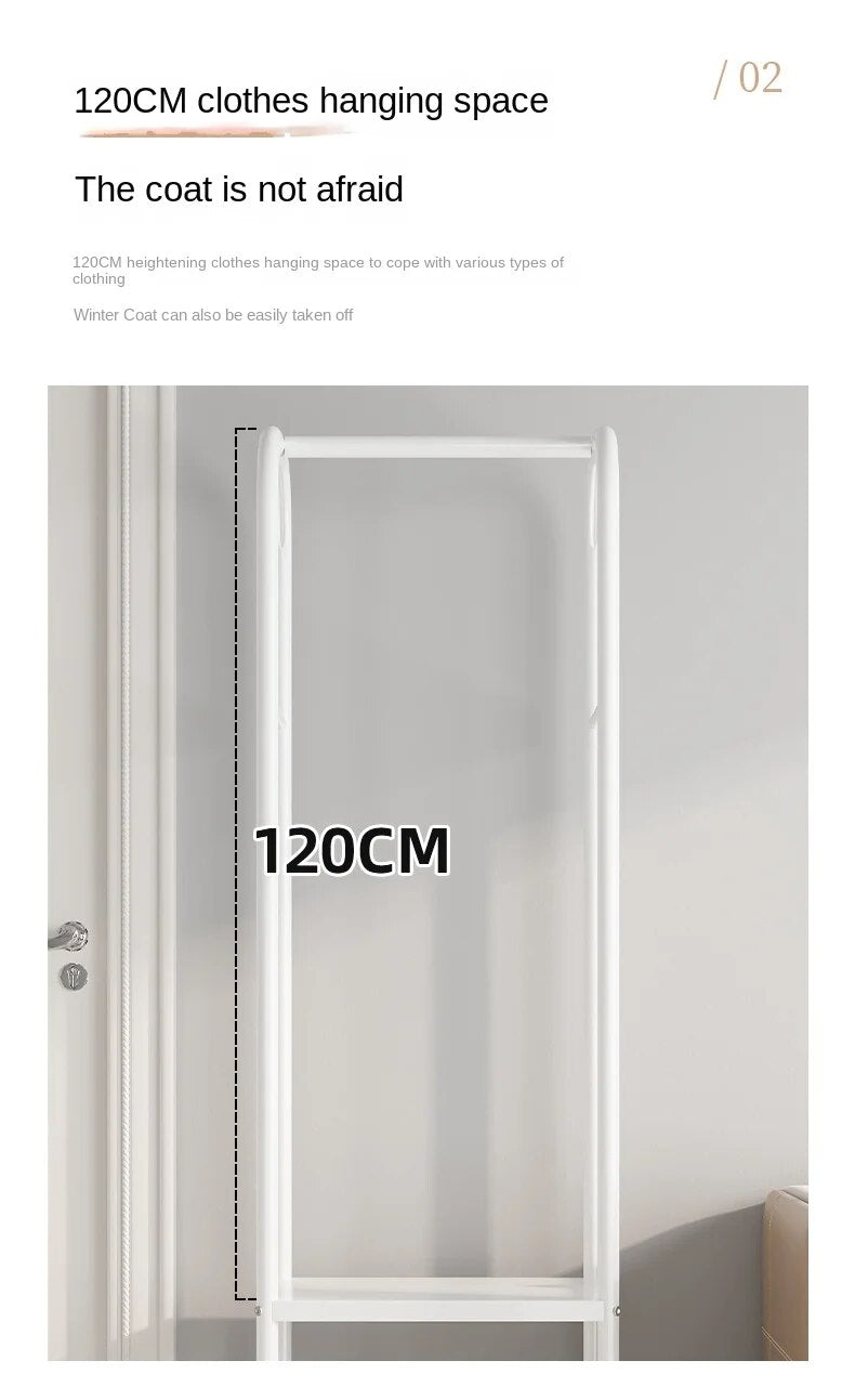 Perchero Metálico Moderno 2 Estante Cuarto Hogar Ropa Zapato