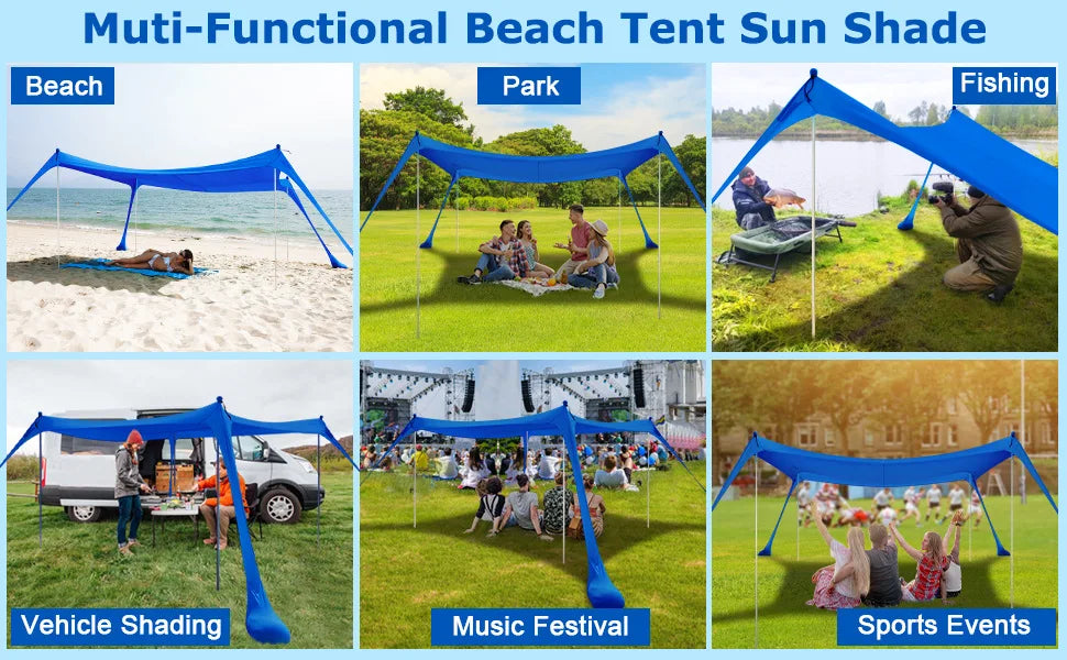 Toldo Gazebo Carpa Para Playa Upf50 Familia