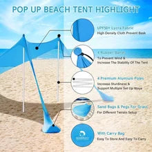 Toldo Gazebo Carpa Para Playa Upf50 Familia