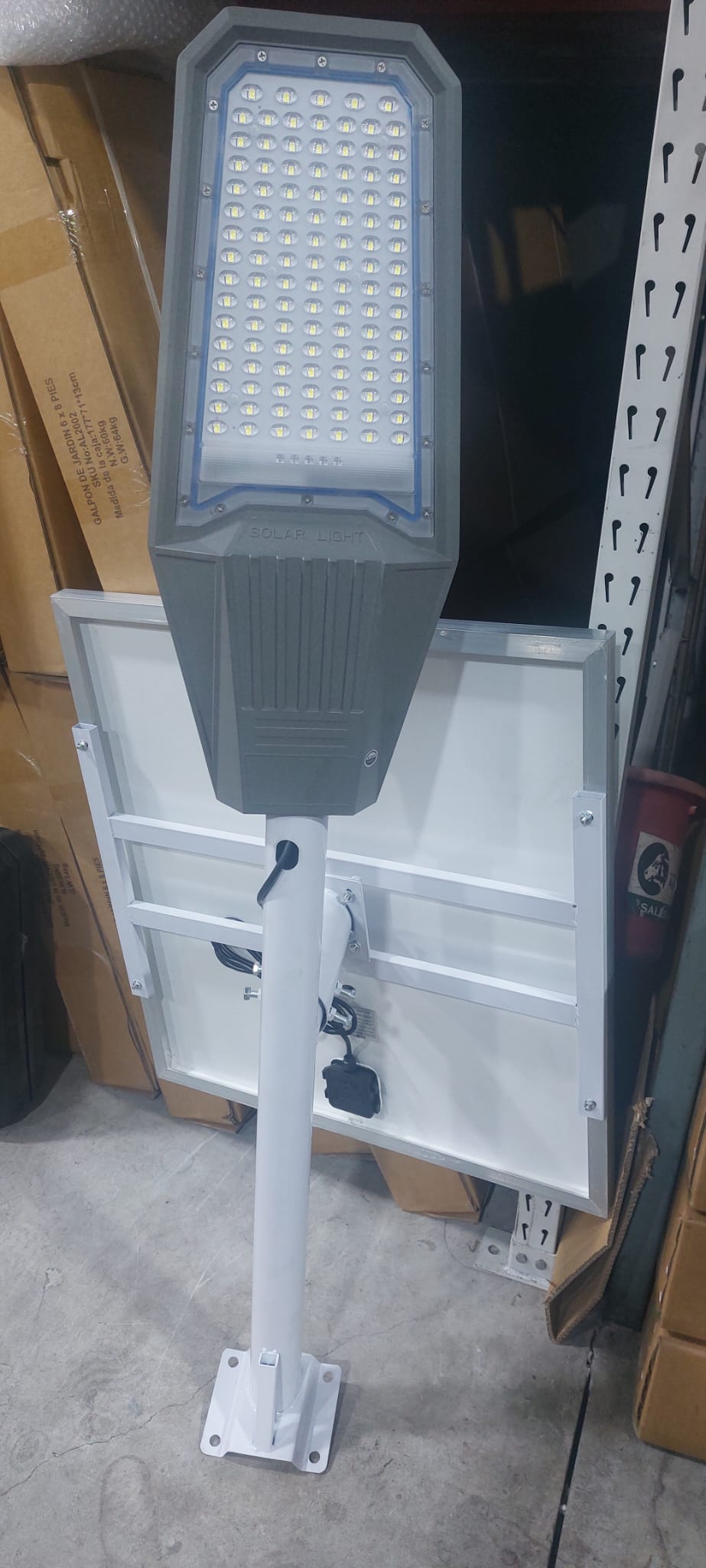 Foco Led Solar Vía Púbica 500w Exterior Blanco Frío