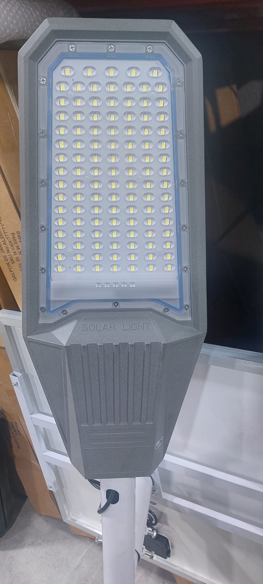 Foco Led Solar Vía Púbica 500w Exterior Blanco Frío