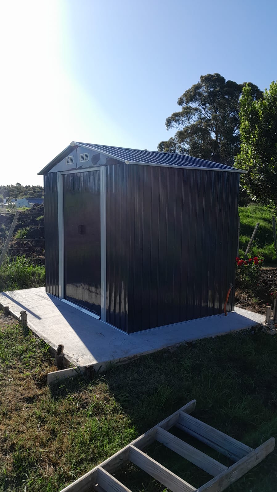 Galpón Chapa Galvanizada 3.8m2 Jardín Exterior