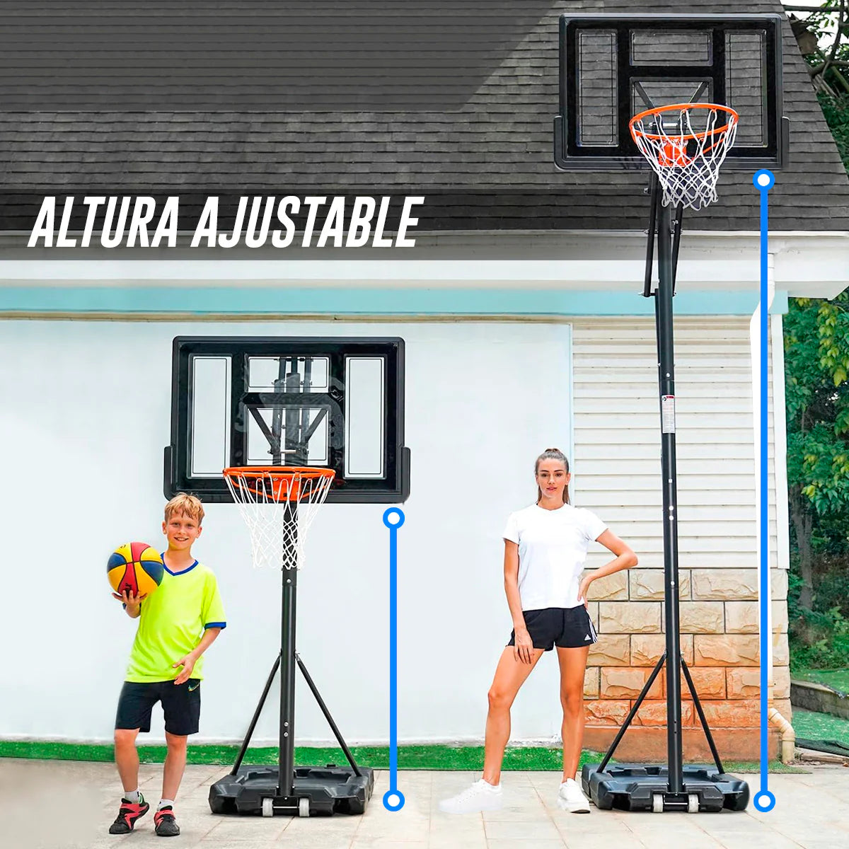Tablero Básquetbol Profesional Altura Ajustable 1.5 A 3.05