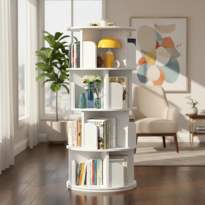 Biblioteca Repisa Estantería Giratoria Berdeal 130x40 Mdf