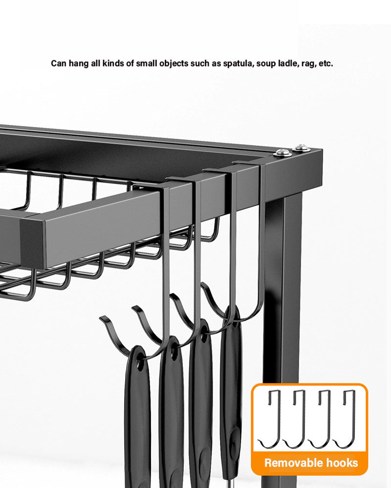 Escurridor Seca Plato De Acero Vajilla Niveles 2 Pisos 65cm